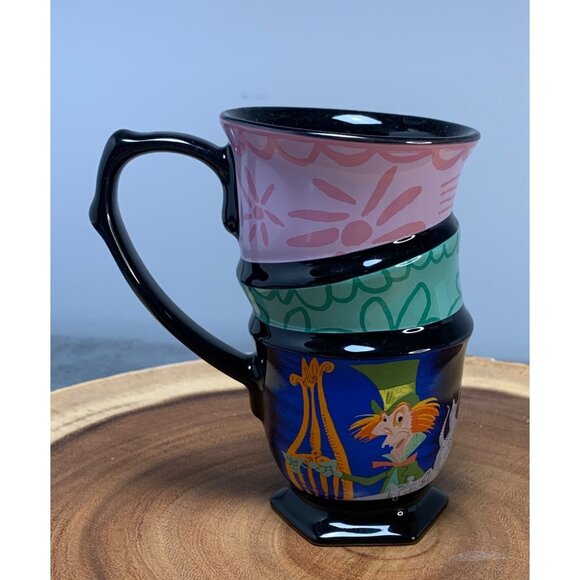 Disney Mary Blair Alice In Wonderland Mad Hatter Stacked Mug 10 Oz Hexagonal Sto - Picture 1 of 11